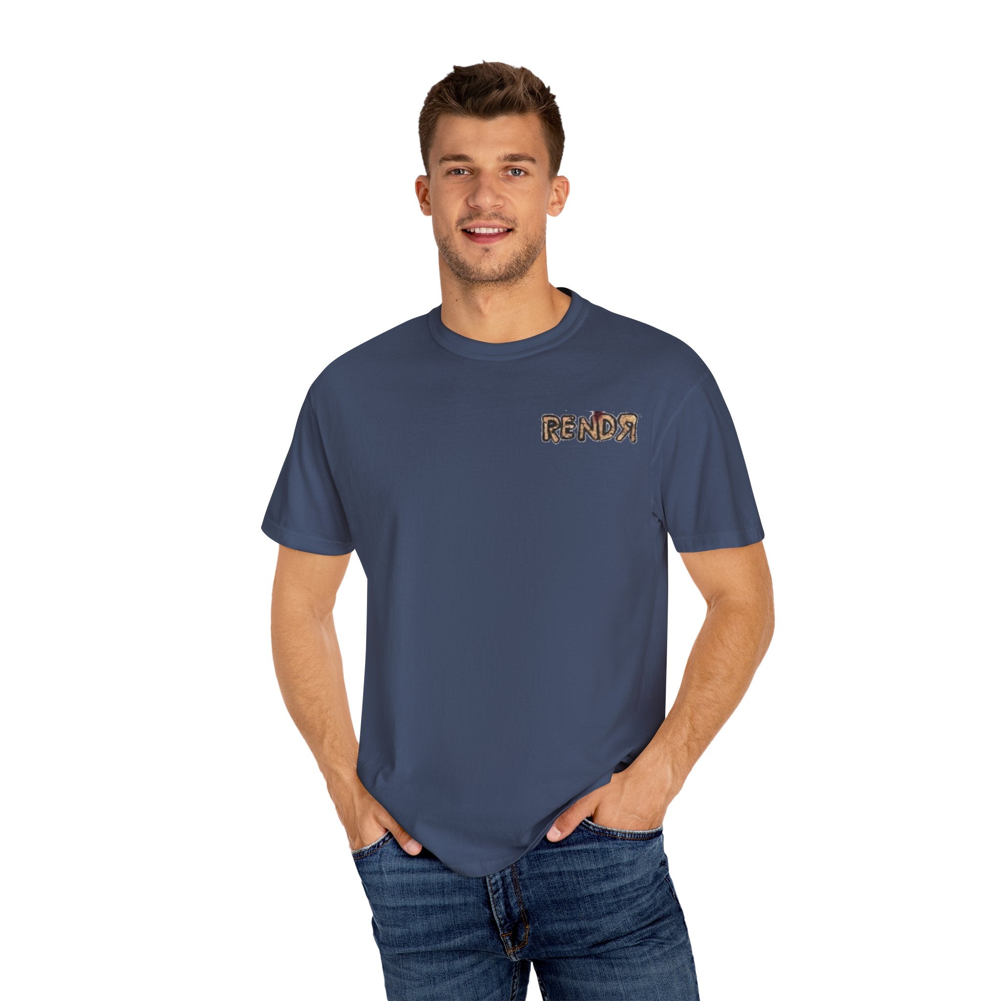 RENDR Ghost Emblem Tee – Unisex Garment-Dyed
